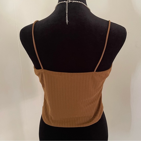 Brown printed crop top - Picture 4 of 4